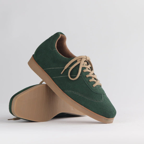 Froggie Shoes Shoes Suede Sneaker in Pine - 12896