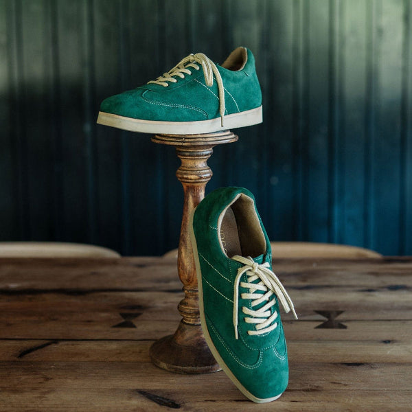 Froggie Shoes Shoes Suede Sneaker in Pine - 12896