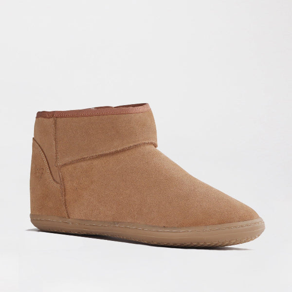 Froggie Shoes Shoes Barefoot sheepskin mini-Boot in Tan suede - 12879