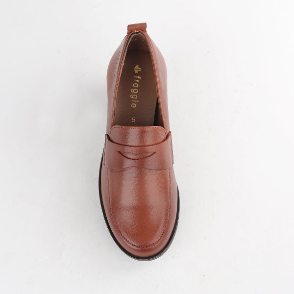 Froggie Shoes Shoes Chunky Loafers in Chestnut - 12622