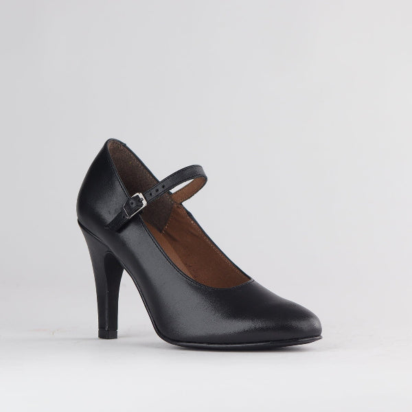 Froggie Shoes Shoes Stiletto Court Shoes with Strap in Black - 12830