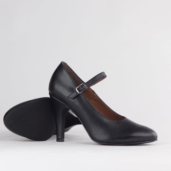 Froggie Shoes Shoes Stiletto Court Shoes with Strap in Black - 12830