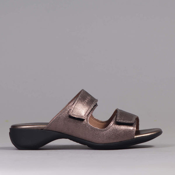Factory Shop Shoes 4 / Lead Metallic / 12557 Mule Sandal in Lead Matallic - 12557