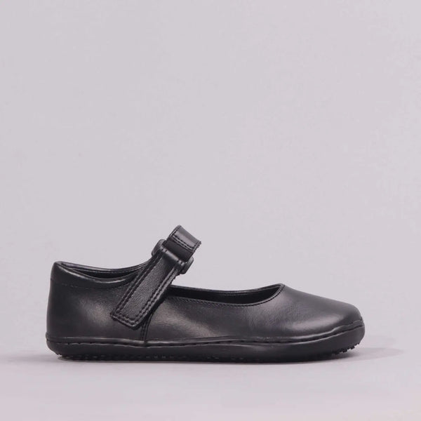 Girls High-Bar School Shoe in Black Sizes 28-35 - 6607 - Froggie Shoes