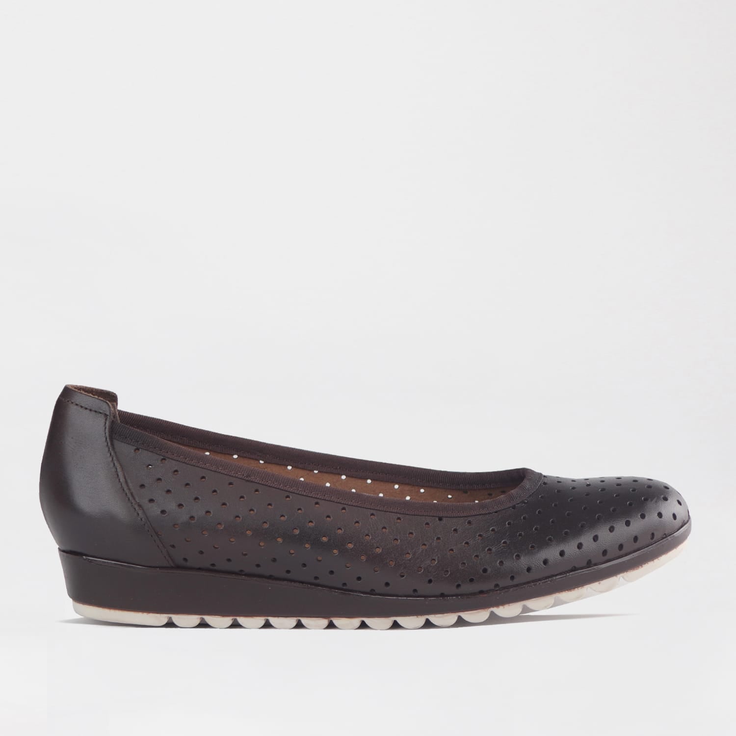 Factory Shop Shoes 4 / Brown / 13049 Froggie Women’s Punched Pump Shoe- Brown Leather- 13049
