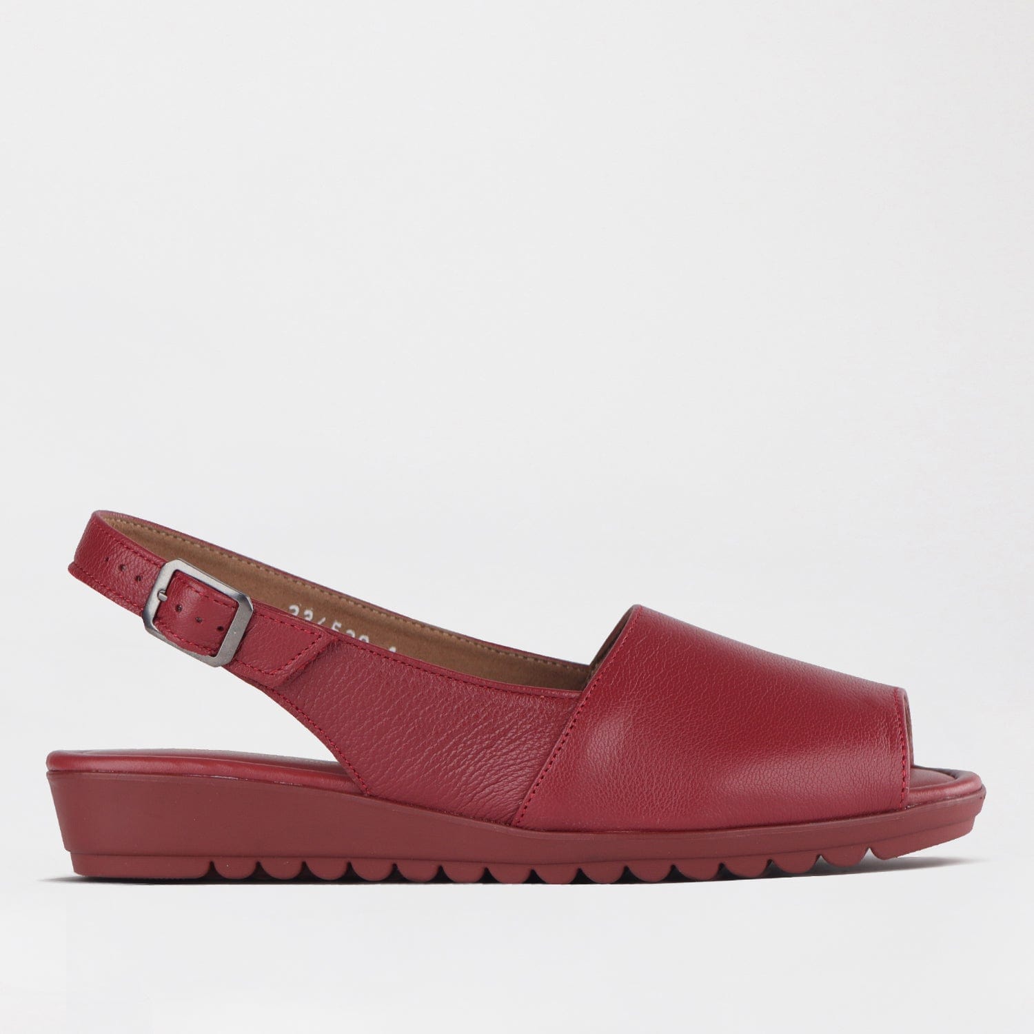 Factory Shop Shoes 4 / Red / 12870 Peep Toe Slingback Sandal in Red - 12870