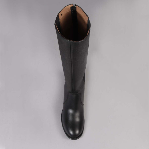 Factory Shop Shoes Knee high Flat Boot in Black - 12645