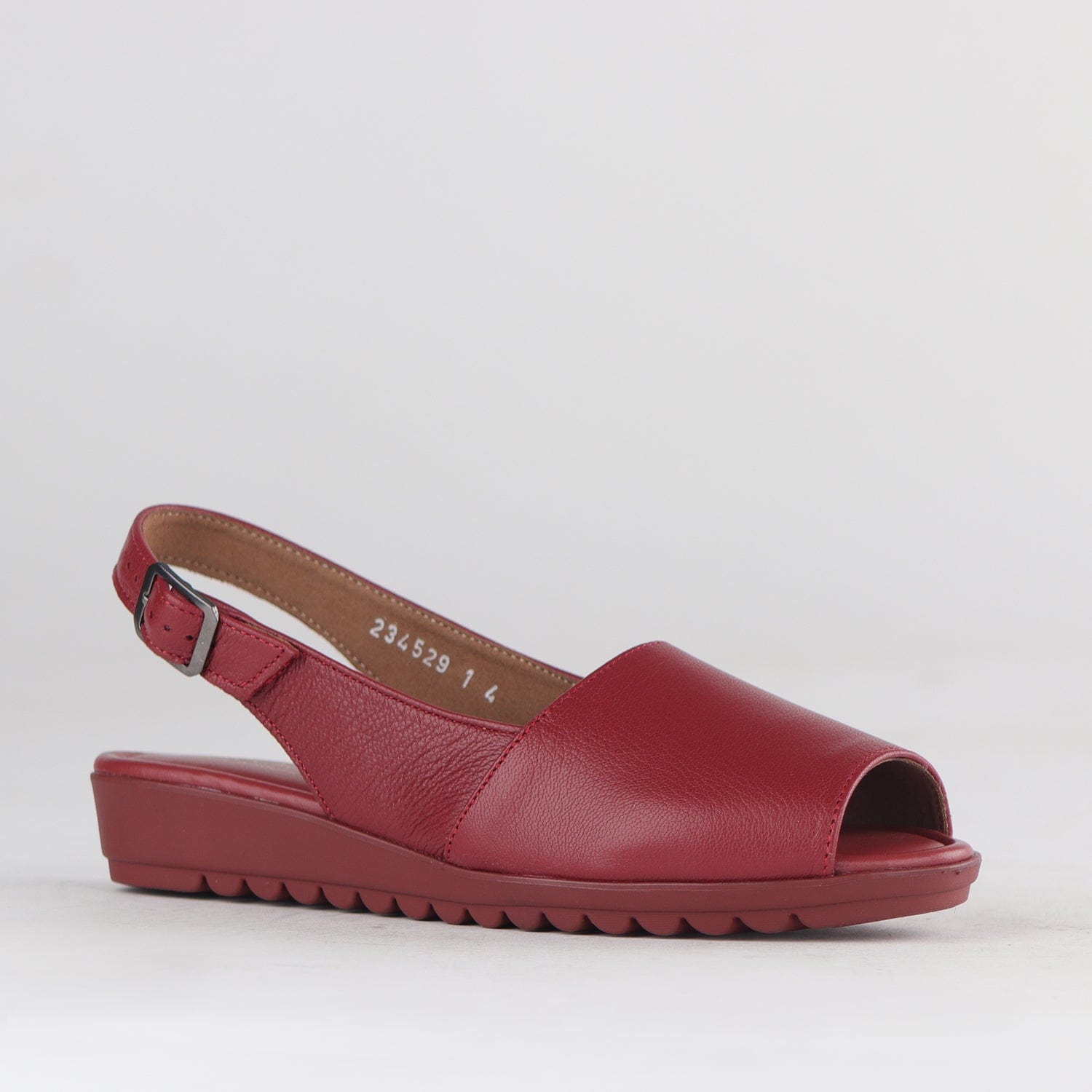 Factory Shop Shoes Peep Toe Slingback Sandal in Red - 12870