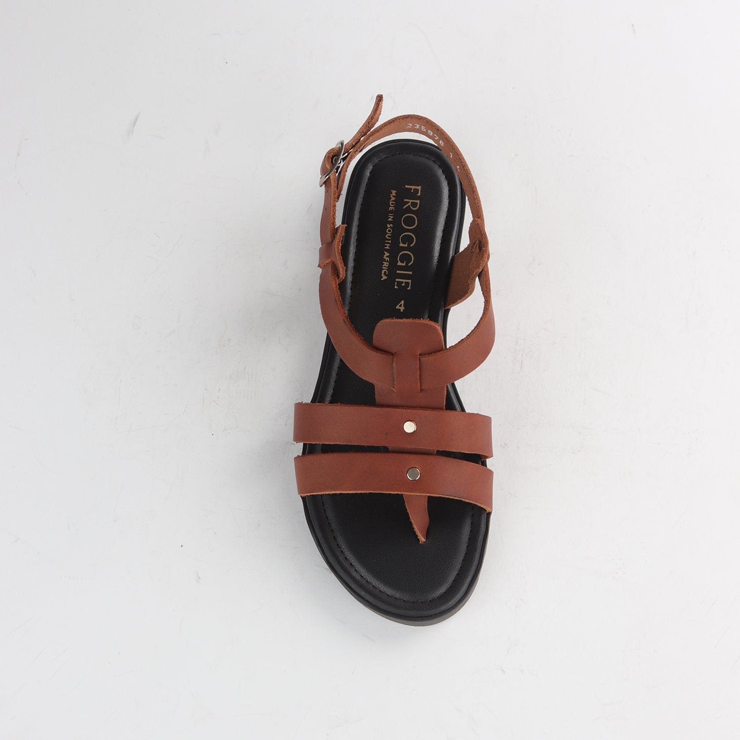 Factory Shop Shoes Unlined Slingback Leather Sandal in Chestnut - 12928