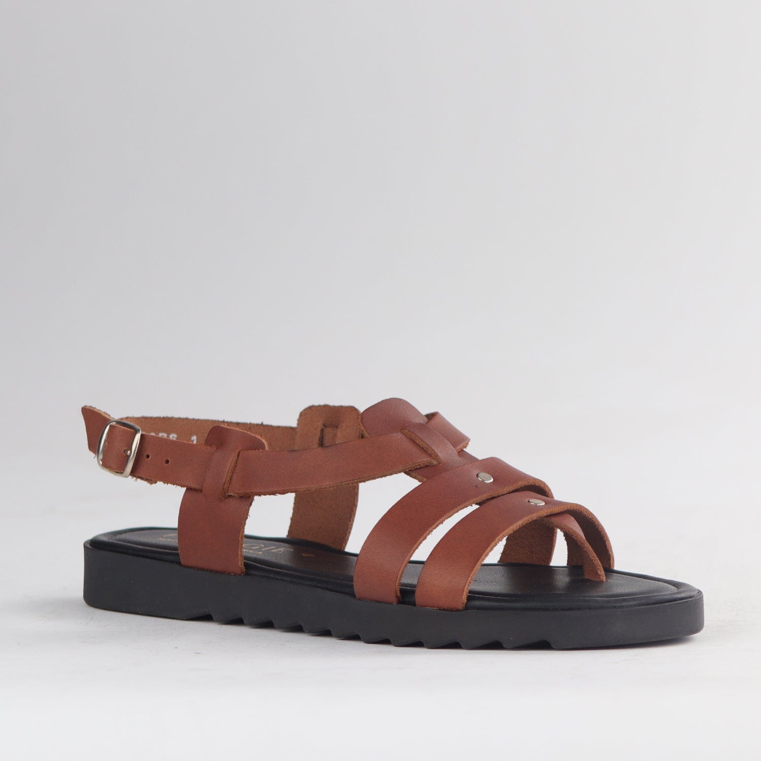 Factory Shop Shoes Unlined Slingback Leather Sandal in Chestnut - 12928