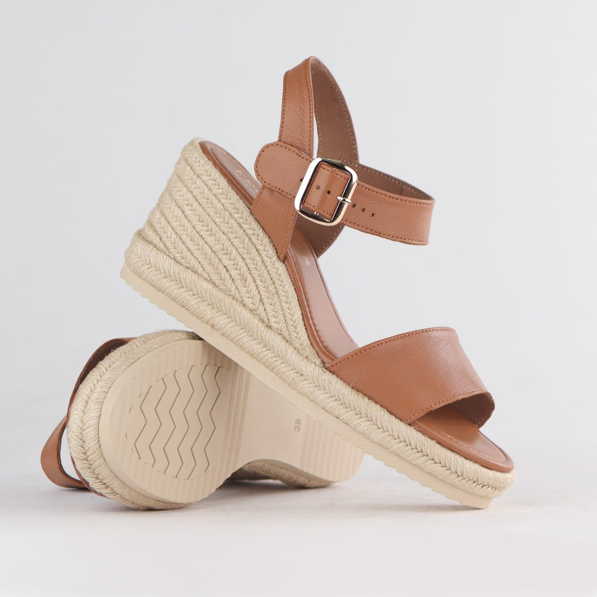 Factory Shop Wedge Espadrille Wedge Sandal with Ankle Strap