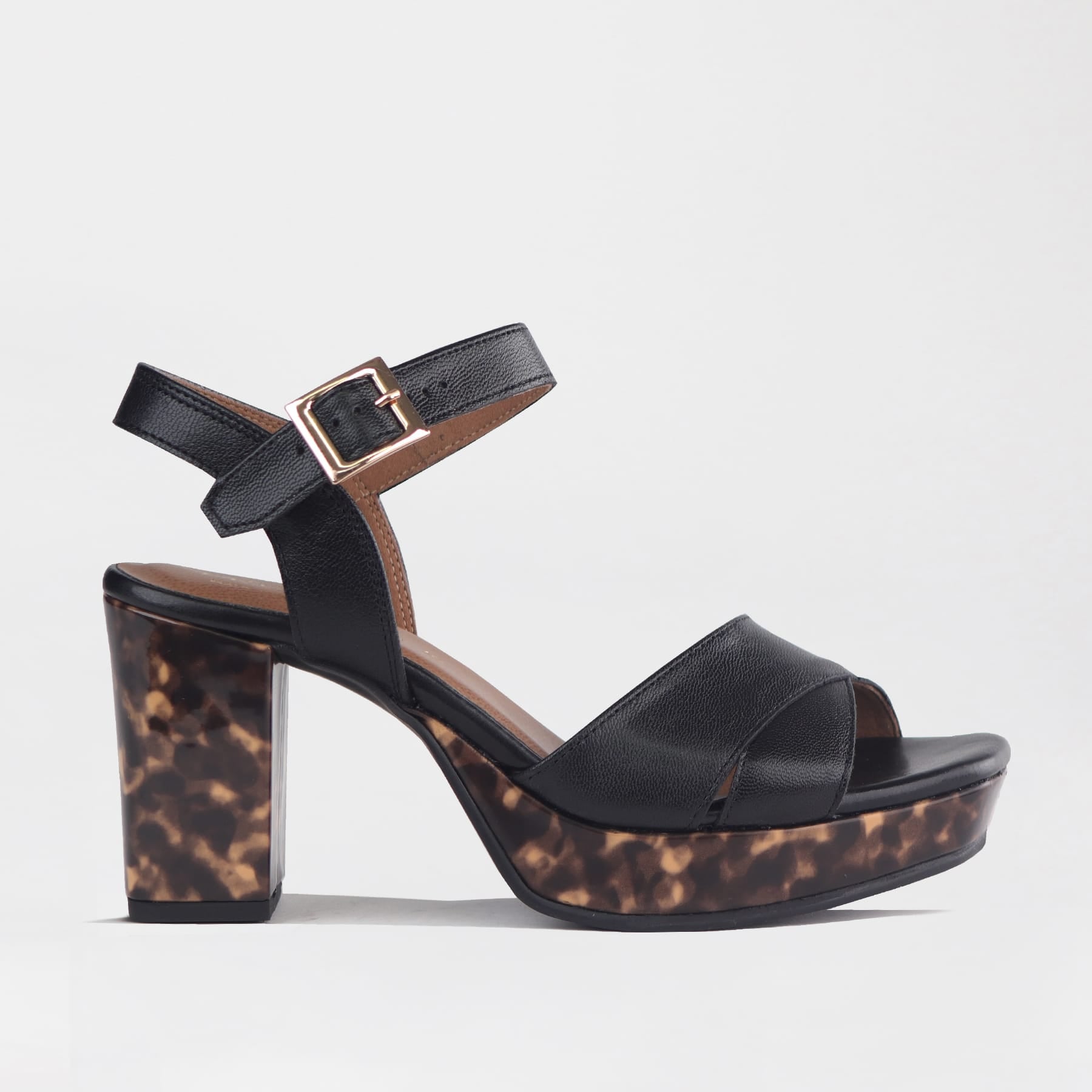 Froggie Shoes Sandals 3 / Black Multi1 / 12676 High Heel Platform Sandal