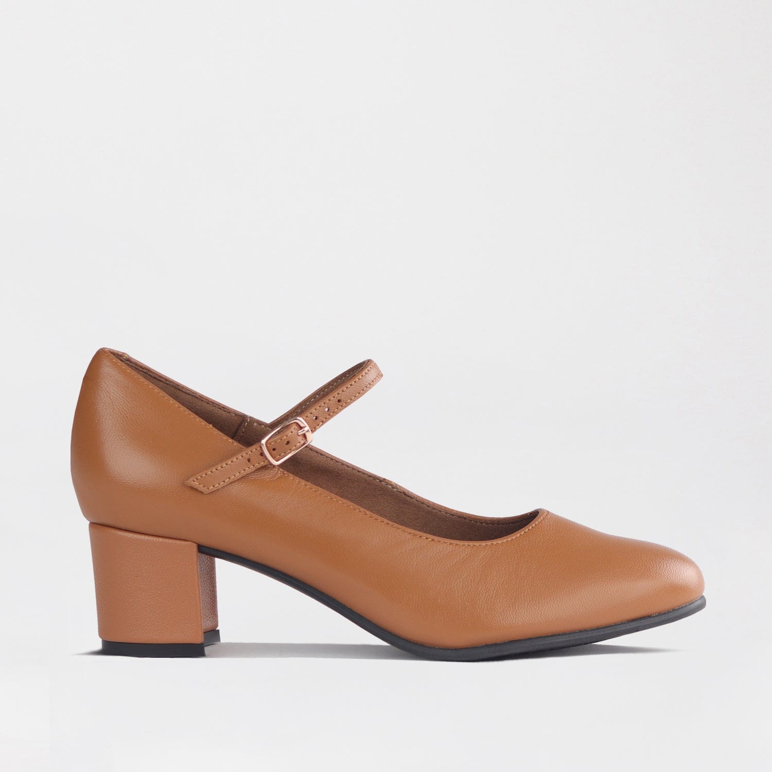 Froggie Shoes Shoes 3 / Tan / 13020 Mary Jane With Block Heel in Tan - 13020