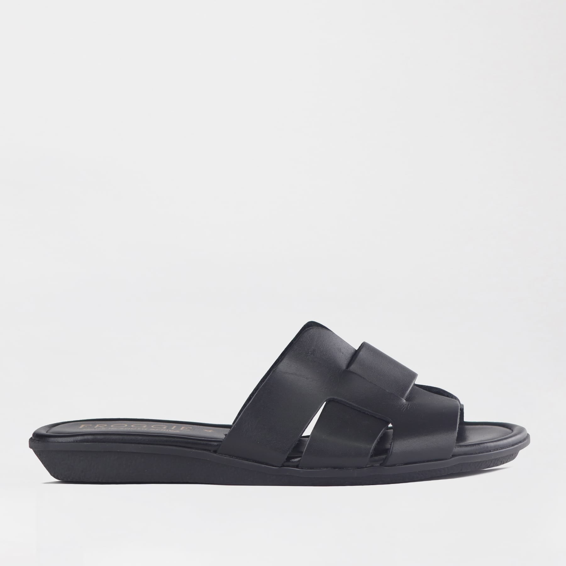 Froggie Shoes Shoes 4 / Black / 13145 Mule Flat Sandal