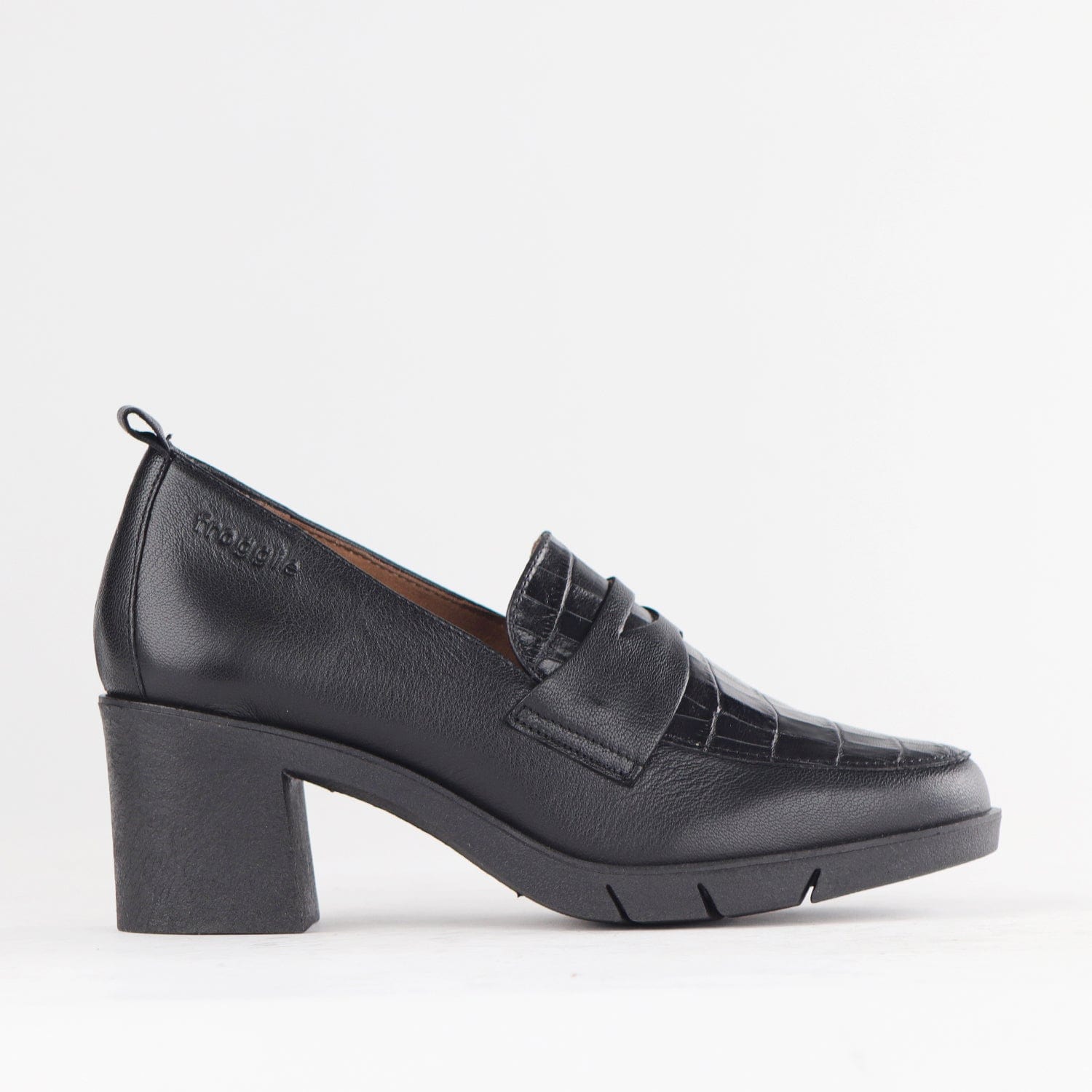Chunky loafers in Black 12622 Froggie Leather Shoes South Africa Froggie Shoes