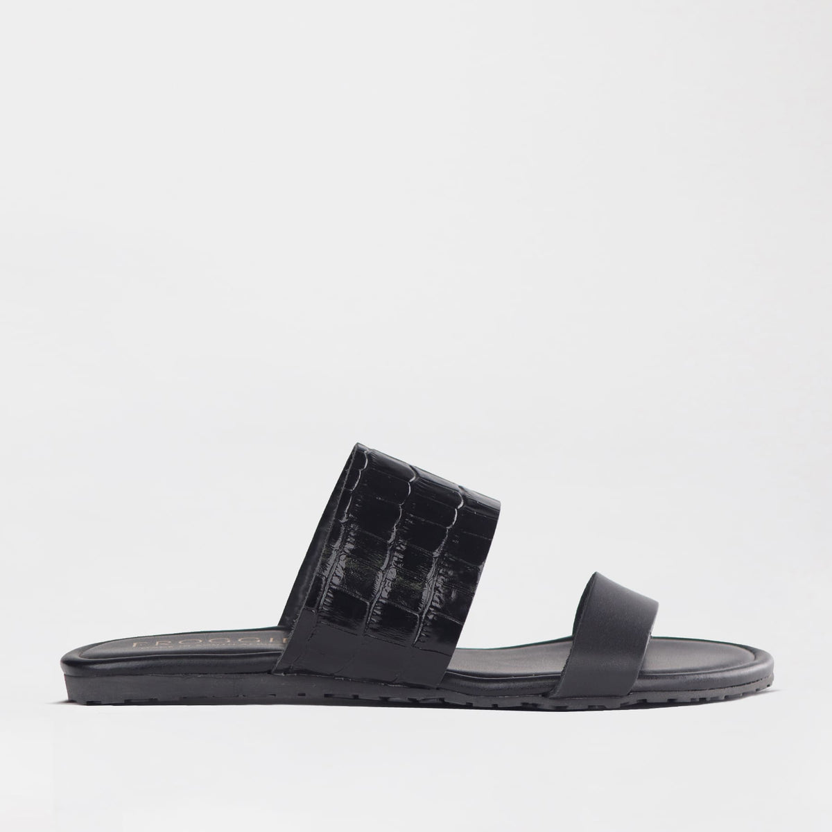 Froggie Shoes Shoes 4 / Black Multi / 13082 Two Strap Mule Sandal