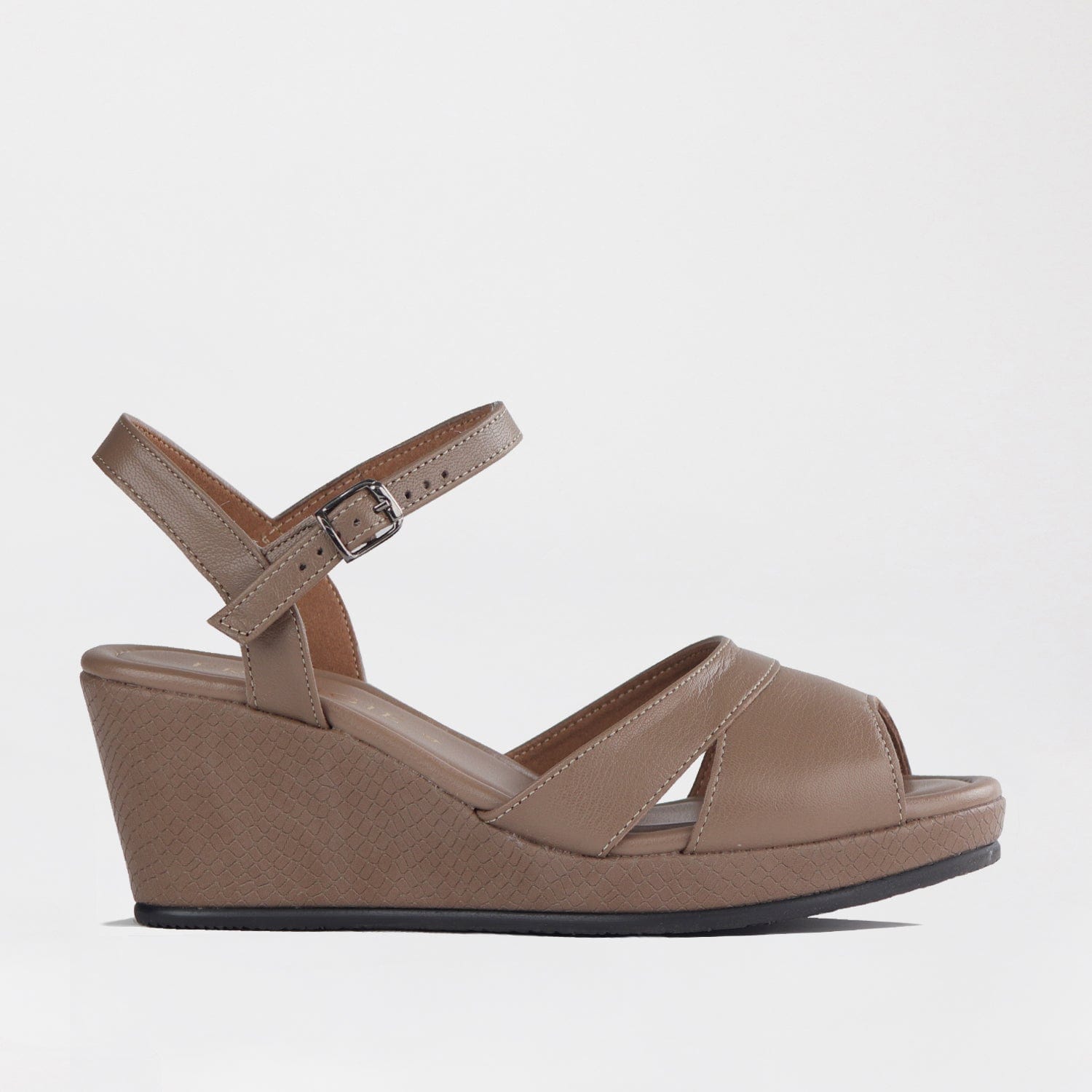 Froggie Shoes Shoes 4 / Stone Multi / 12875 Slingback Peep Toe Wedge Sandal Stone Multi - 12875