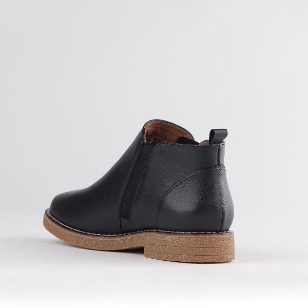 Froggie Shoes Shoes Ankle Boot with Gold Zip in Black Multi - 12777
