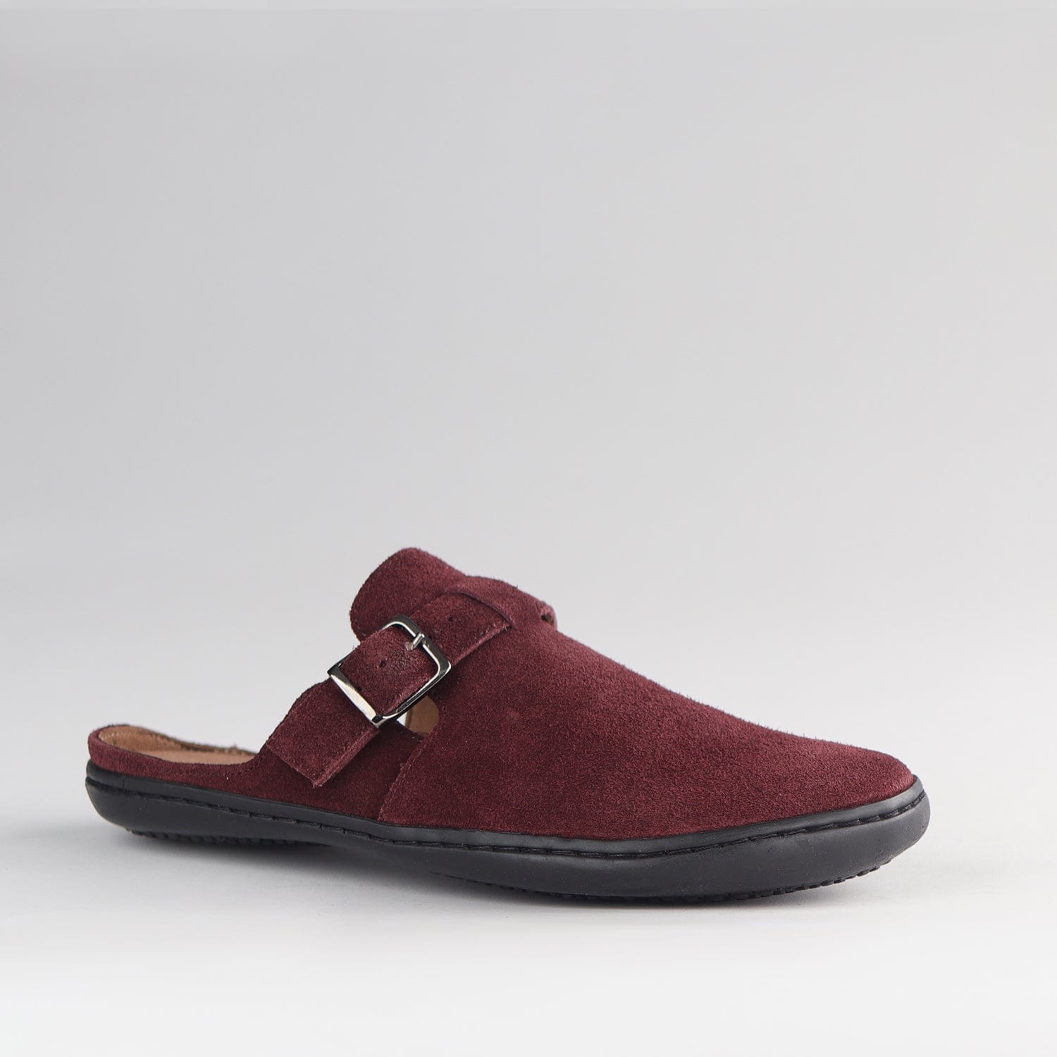 Froggie Shoes Shoes Barefoot clog with Removable Footbed in Burgundy - 12318