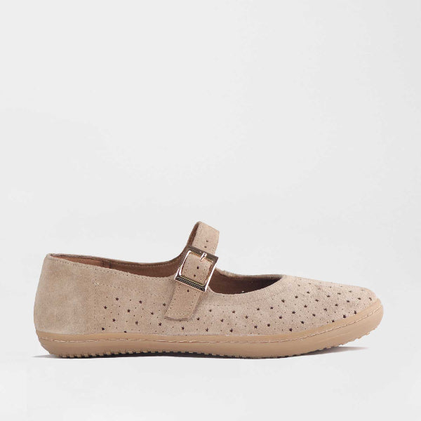 Froggie Shoes Shoes C36 / Beige / 13011 Mary Jane Barefoot Shoe with Removable Footbed in Beige - 13011