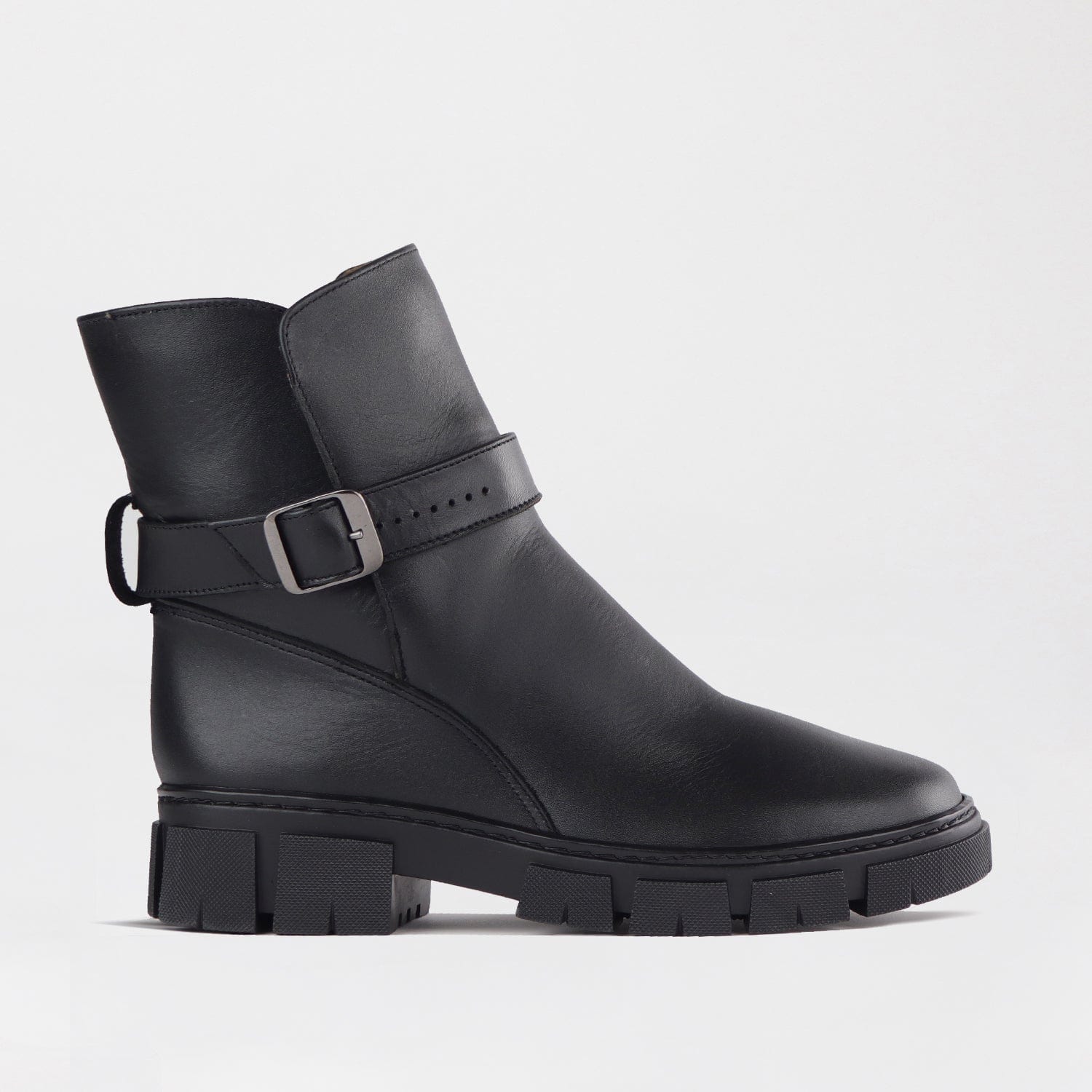 Froggie Shoes Shoes C36 / Black / 12779 Ankle Boot with a Chunky Twist Sole and Strap in Black - 12799