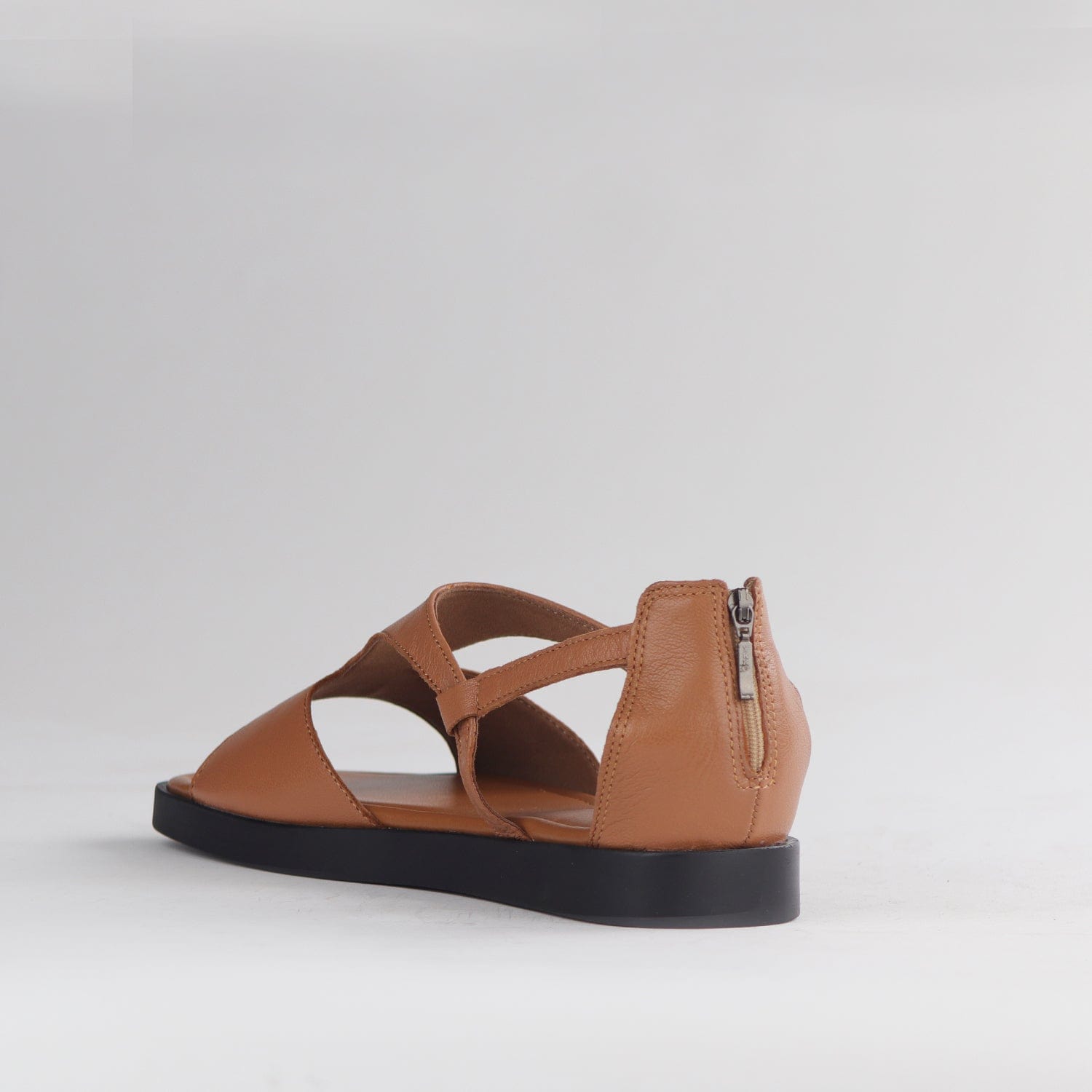 Froggie Shoes Shoes Close Back T-Bar Flat Sandal in Tan - 12888