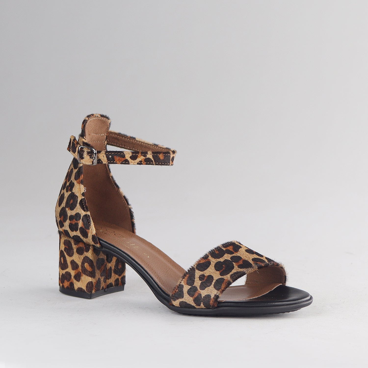 Froggie Shoes Shoes Closed back ankle strap sandal in Cheetah Print - 11879