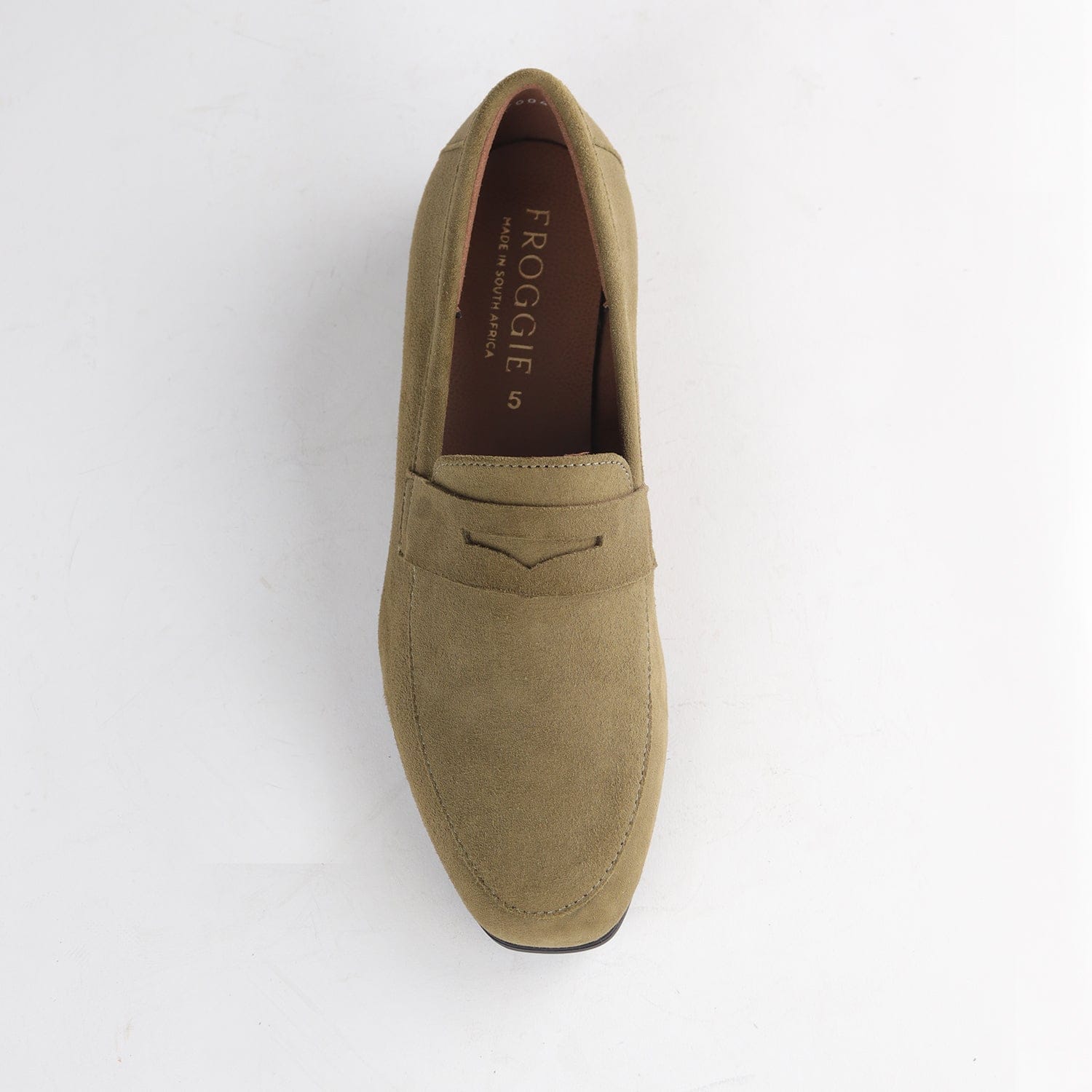 Froggie Shoes Shoes Closed Loafer Suede in Olive - 13029