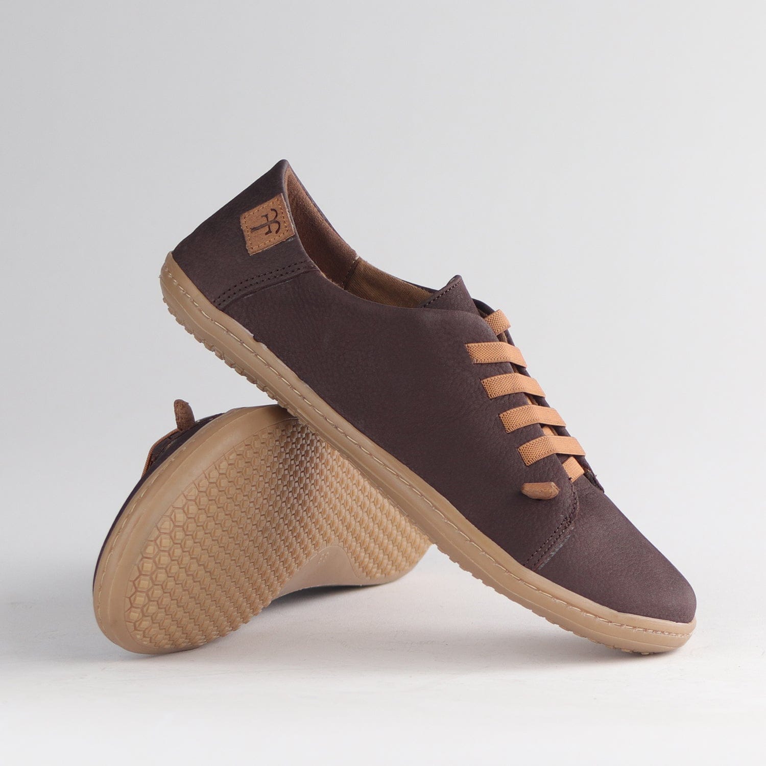 Froggie Shoes Shoes Elasticated lace Barefoot Shoe with Removable Footbed in Brown Multi - 12828