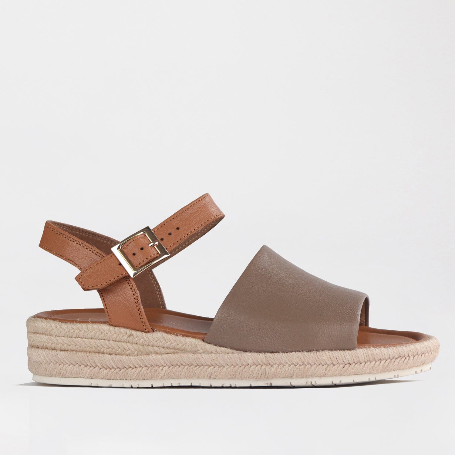 Froggie Shoes Shoes Espadrille Wedge Sandal in Stone - 12966