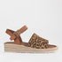 Froggie Shoes Shoes Espadrille Wedge Sandal in Texture Leopard - 12966