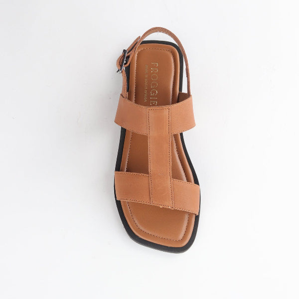 Froggie Shoes Shoes Grecian inspired Flat Sandal in Tan - 12891