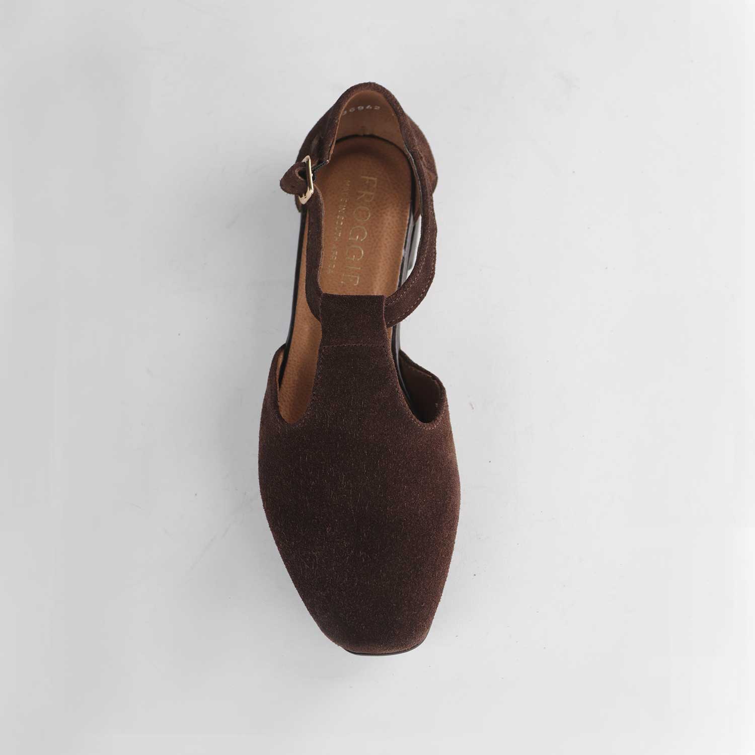Froggie Shoes Shoes Mary Jane flat with a T-strap twist in Brown - 13028