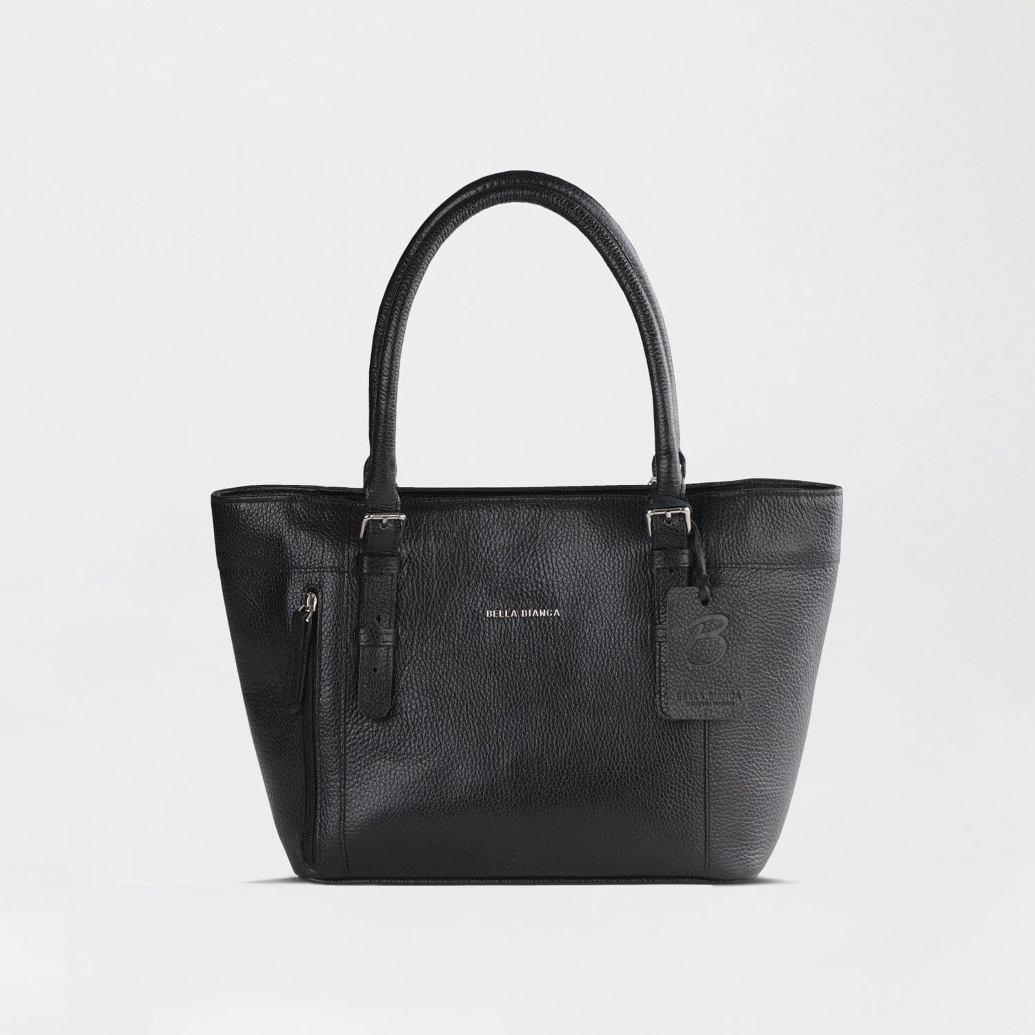 Froggie Shoes Shoes non / Black / 202-955 Effortless Elegance Bella Bianca Black Leather Tote - 202-955