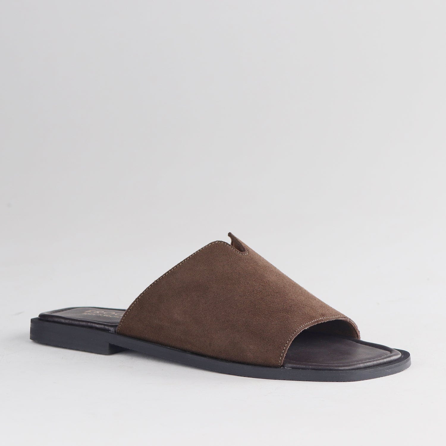 Froggie Shoes Shoes Open Toe Mule in Brown Suede - 12970