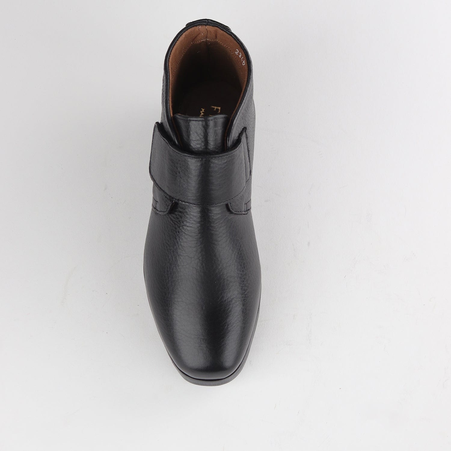Froggie Shoes Shoes Square Toe Ankle Boot with Velcro Strap in Black - 12768