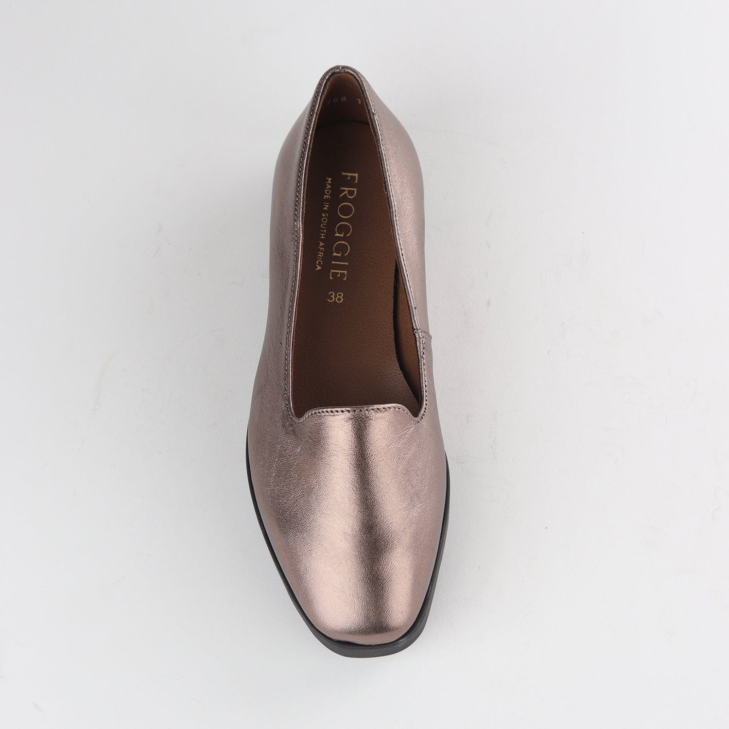 Froggie Shoes Shoes Square Toe Slipper Cut Shoe in Lead Metallic - 12763