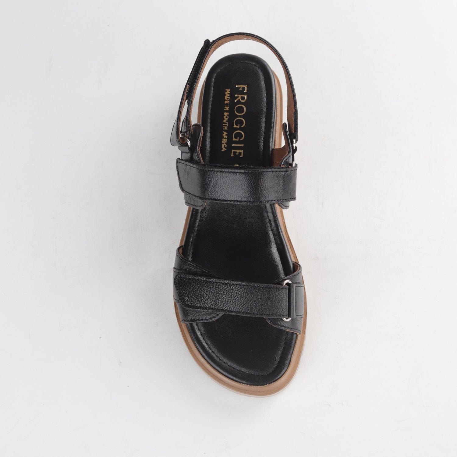Froggie Shoes Shoes Triple Velcro straps Sandal in Black Multi - 12667