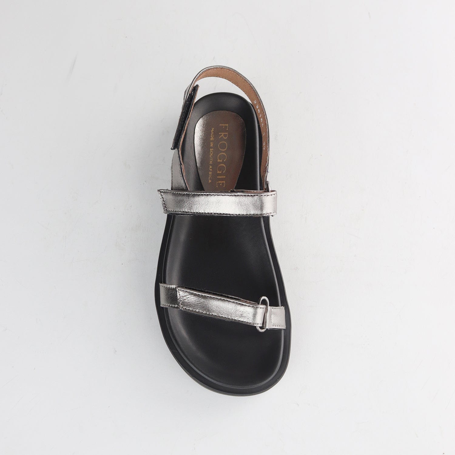 Froggie Shoes Shoes Velcro strop in Pewter - 12690