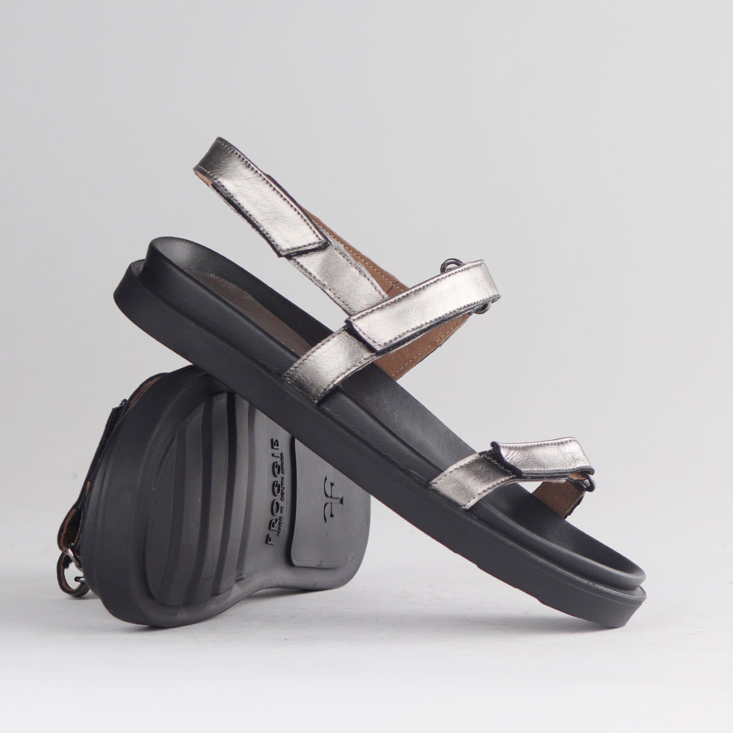 Froggie Shoes Shoes Velcro strop in Pewter - 12690