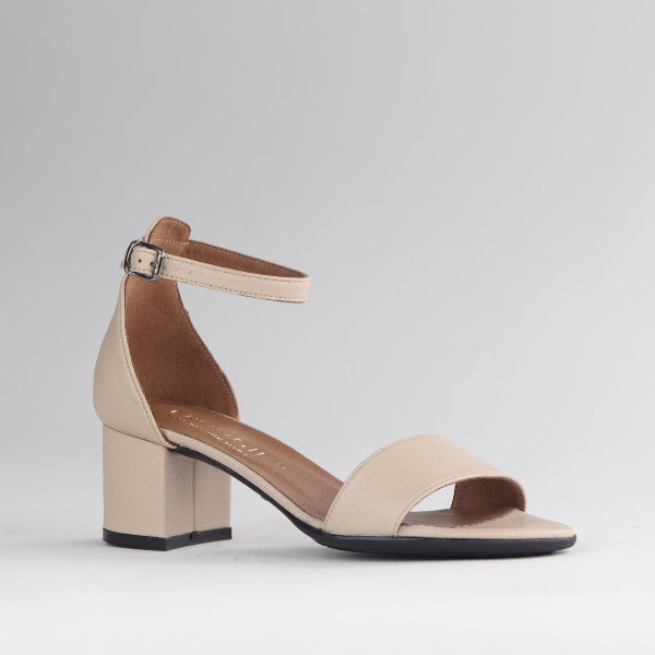 Froggie Shoes Shoes Closed back ankle strap sandal in Ivory - 11879