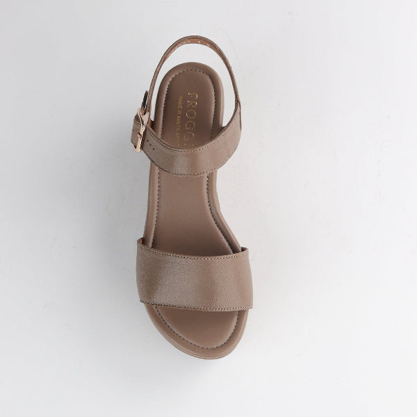 Froggie Shoes Shoes Platform Wedges Sandal with Ankle Strap Stone Multi - 12887