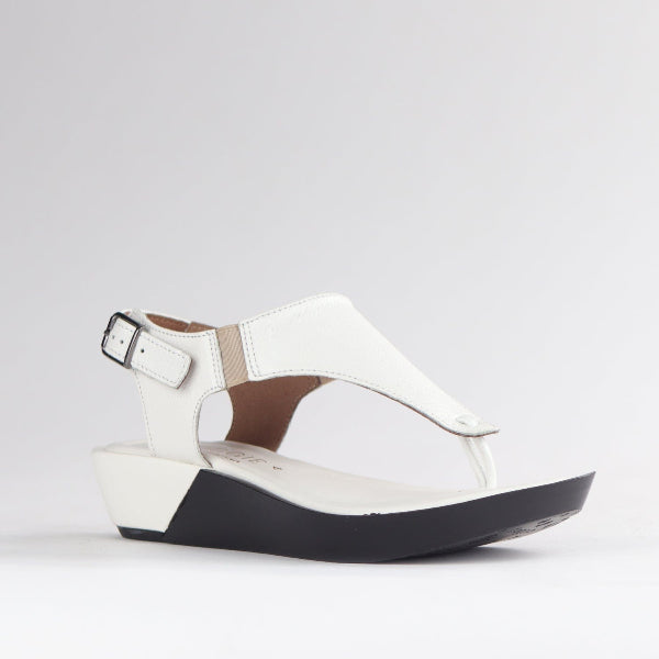 Froggie Shoes Shoes Rox Toe Thong Slingback Sandal in White  - 12880