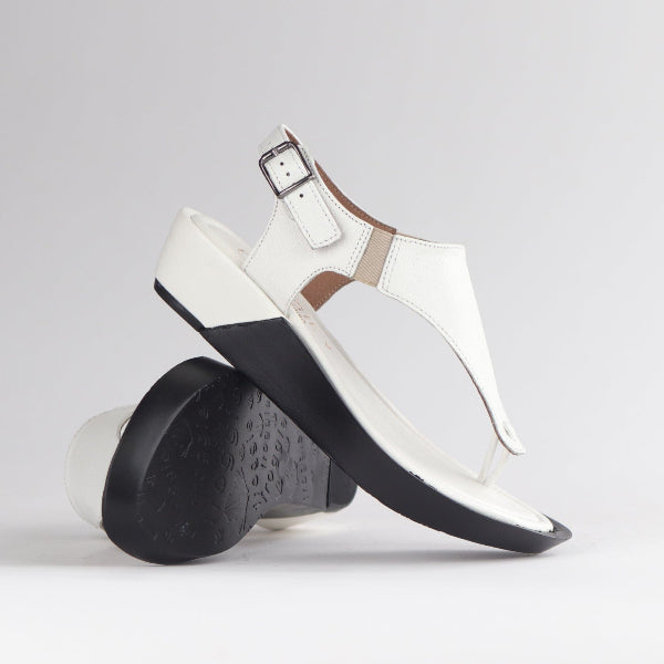 Froggie Shoes Shoes Rox Toe Thong Slingback Sandal in White  - 12880