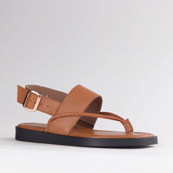 Froggie Shoes Shoes Toe Thong flat sandal in Tan  - 12868