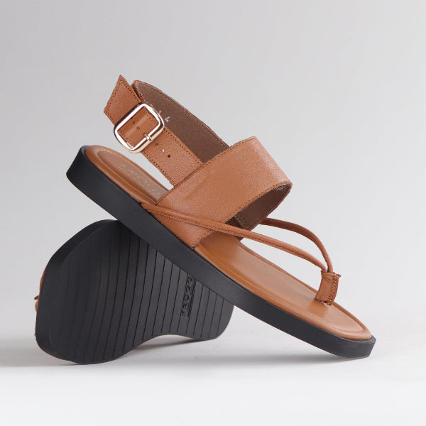 Froggie Shoes Shoes Toe Thong flat sandal in Tan - 12868