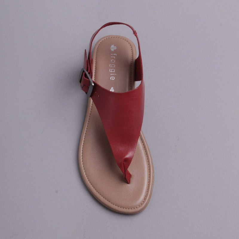 Slingback Thong Sandal in Red
