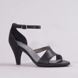 Strappy High Heel in Black - 12566 - Froggie Shoes