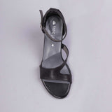 Strappy High Heel in Black - 12566 - Froggie Shoes