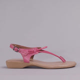 Spaghetti Strap Sandal in Hot Pink - 10732